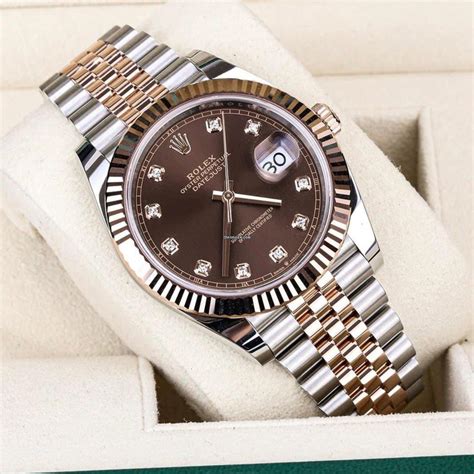 rolex datejust 41 chocolate diamond